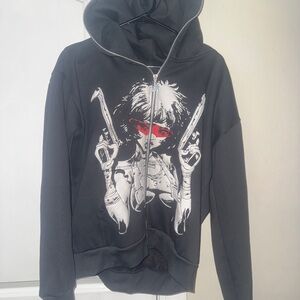 Black Hoodie with Graphic Design